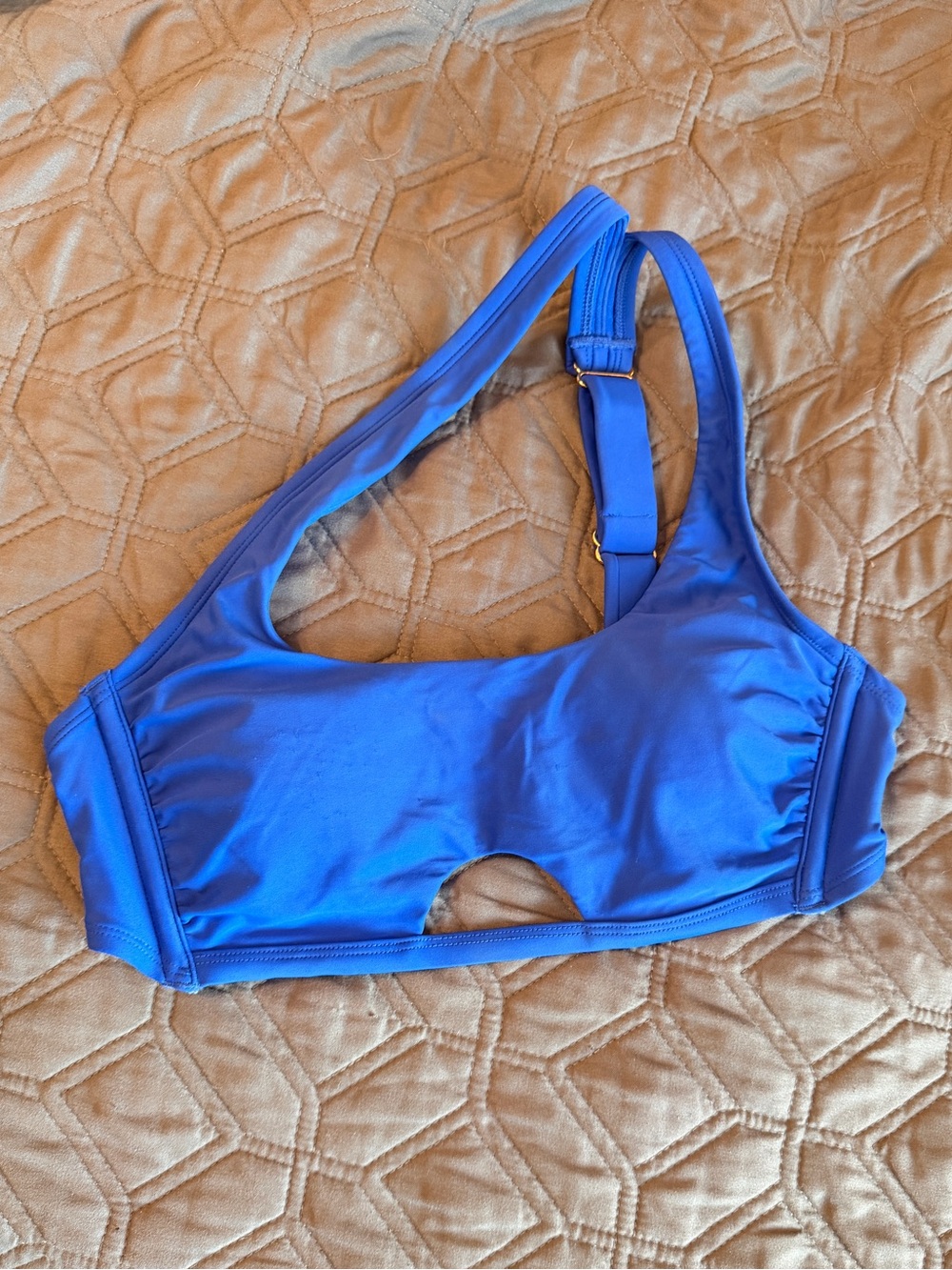 Royal Blue One-Shoulder Bikini Top